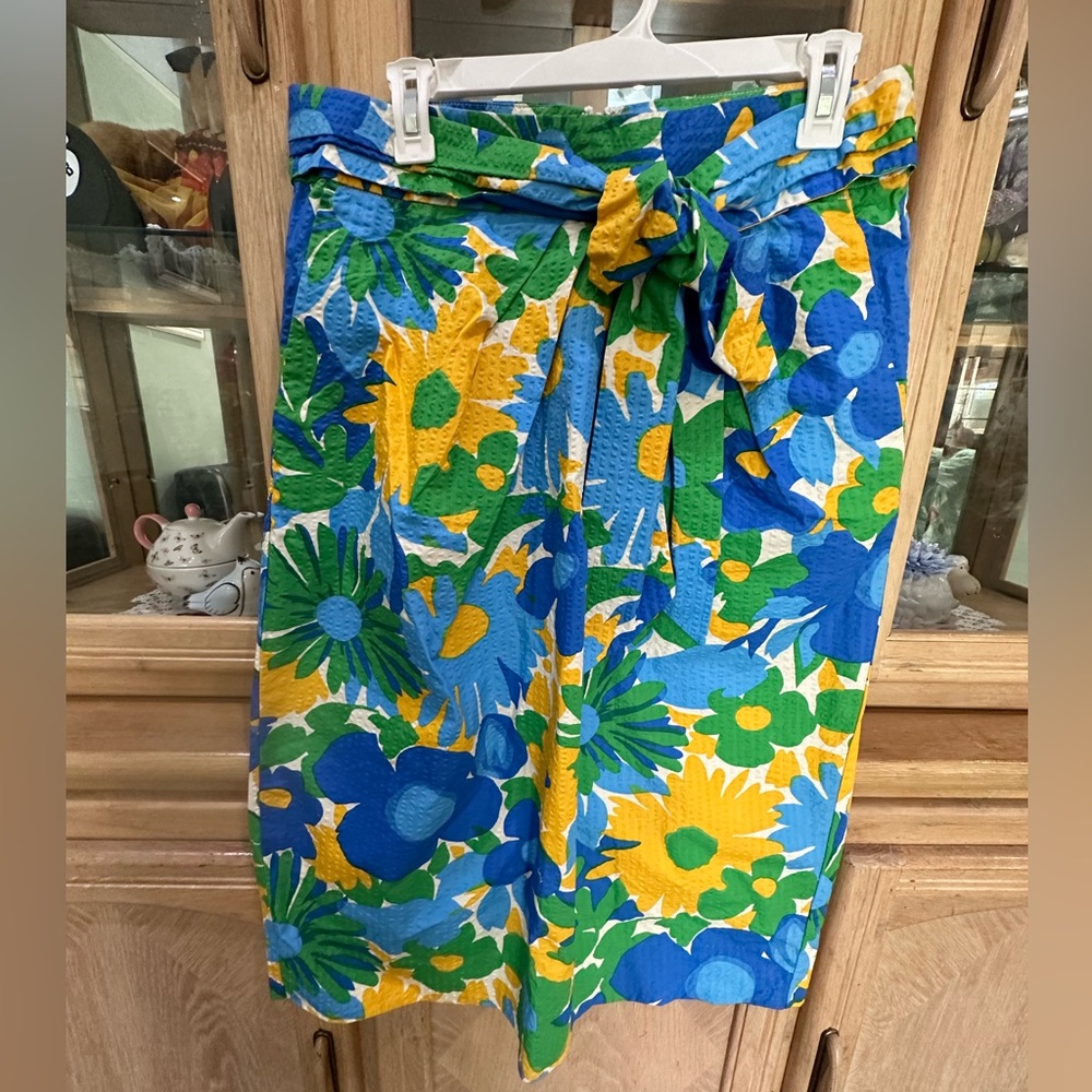 Jcrew floral midi skirt